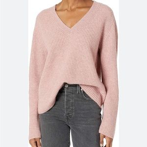 VINCE Women's Shaker Rib V-Neck